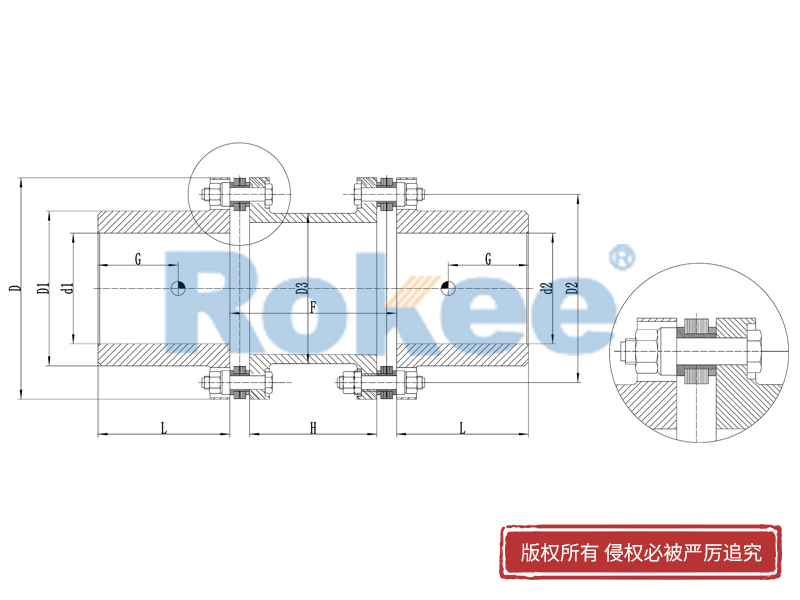 RLMD標準雙節(jié)小型膜片聯(lián)軸器,雙膜片聯(lián)軸器廠家,雙膜片聯(lián)軸器生產(chǎn)廠家